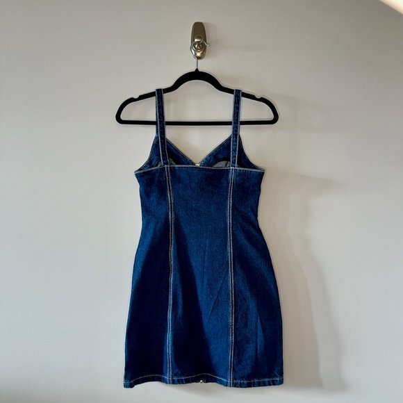 NWOT Topshop Bodycon Denim Dress - Picture 4 of 9